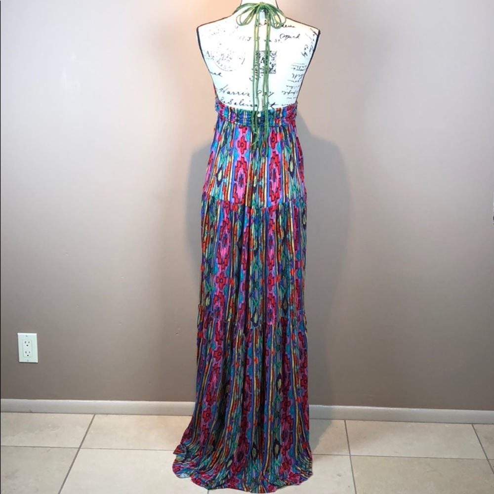 t-bags Los Angeles Rainbow Halter Maxi Dress - Picture 3 of 8